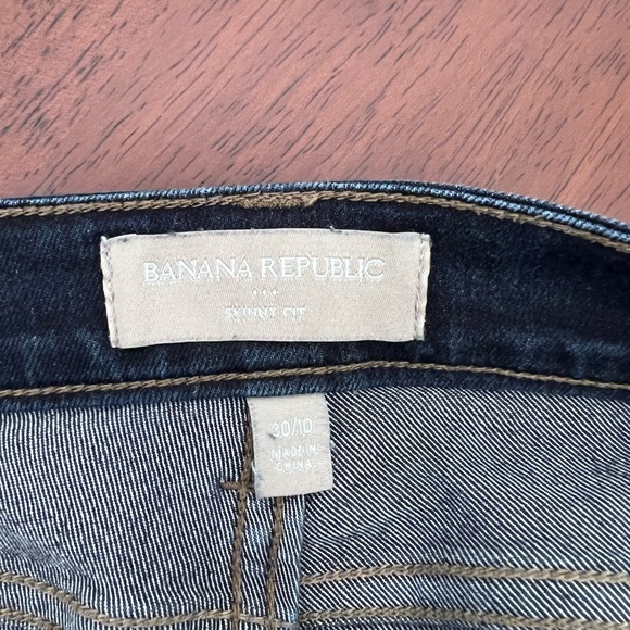 Banana Republic Factory Dark Wash Skinny Fit Jean Size 10 30 - Picture 10 of 14